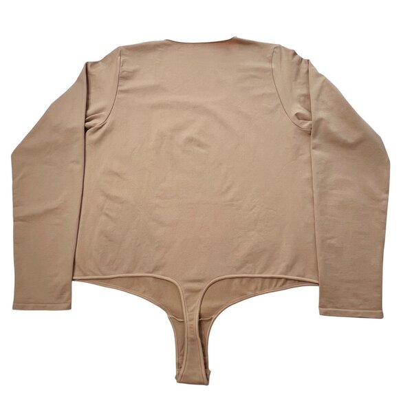 SKIMS Essential Long Sleeve Scoop Bodysuit Sandstone 4X/5X - Picture 3 of 10
